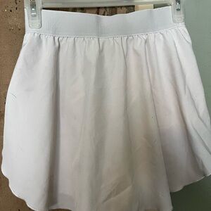 Varsity White Mini Skirt